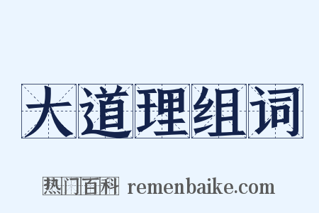 大道理组词是什么意思的图片